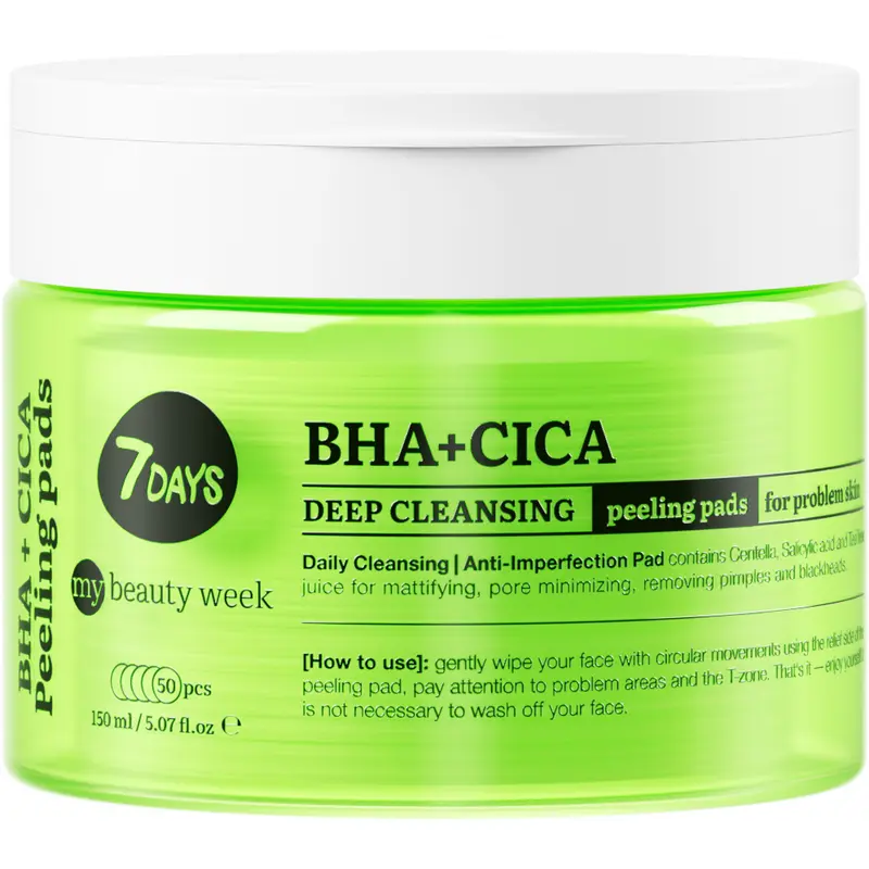 7 DAYS PEELING PAD VISO DEEP CLEANSING BHA+CICA 50 PEZZI