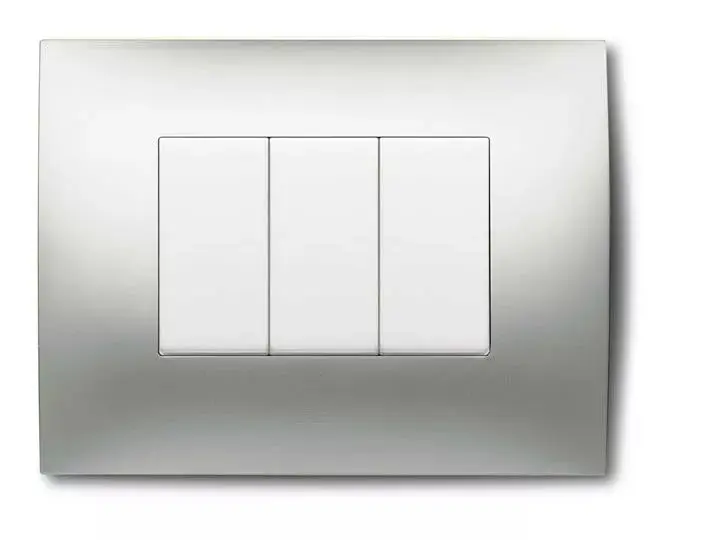 ABB 2CSK0316CH PLACCA 3 MODULI CROMO SATINATO