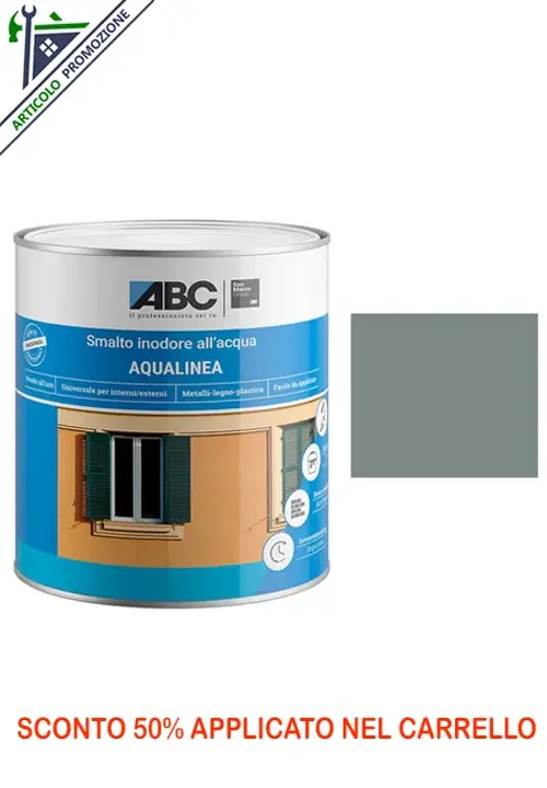 ABC Aqualinea Smalto Lucido 0026 Grigio Medio 1 Lt