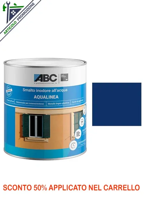 ABC Aqualinea Smalto Lucido 0040 Blu Cobalto 1 Lt