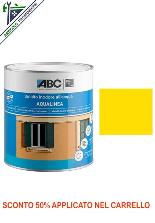 ABC Aqualinea Smalto Lucido 0041 Giallo Cromo 1 Lt