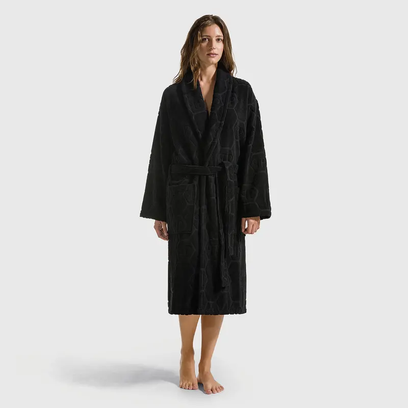 Accappatoio con Cappuccio Philipp Plein Multilogo Moderno in Spugna