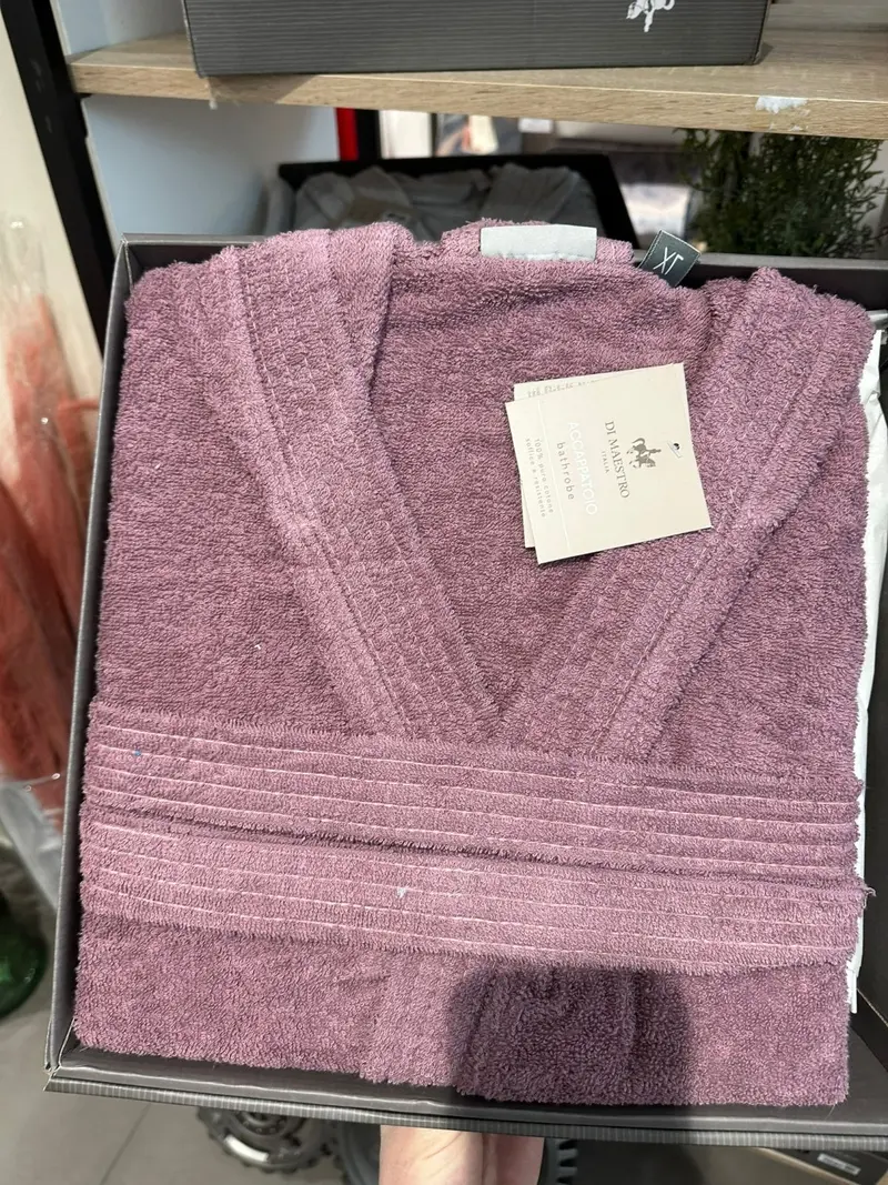 Accappatoio in spugna malva in box taglia xl | Rohome