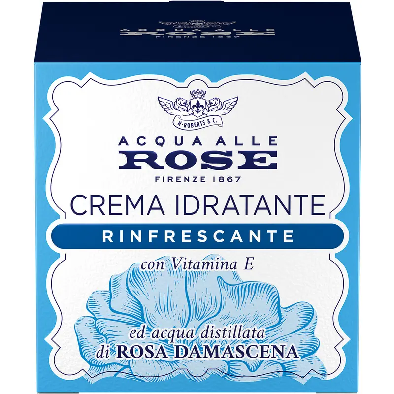 ACQUA ALLE ROSE CREMA IDRATANTE RINFRESCANTE CON VITMINA E ED ACQUA DISTILLATA DI ROSA DAMASCENA 50 ML