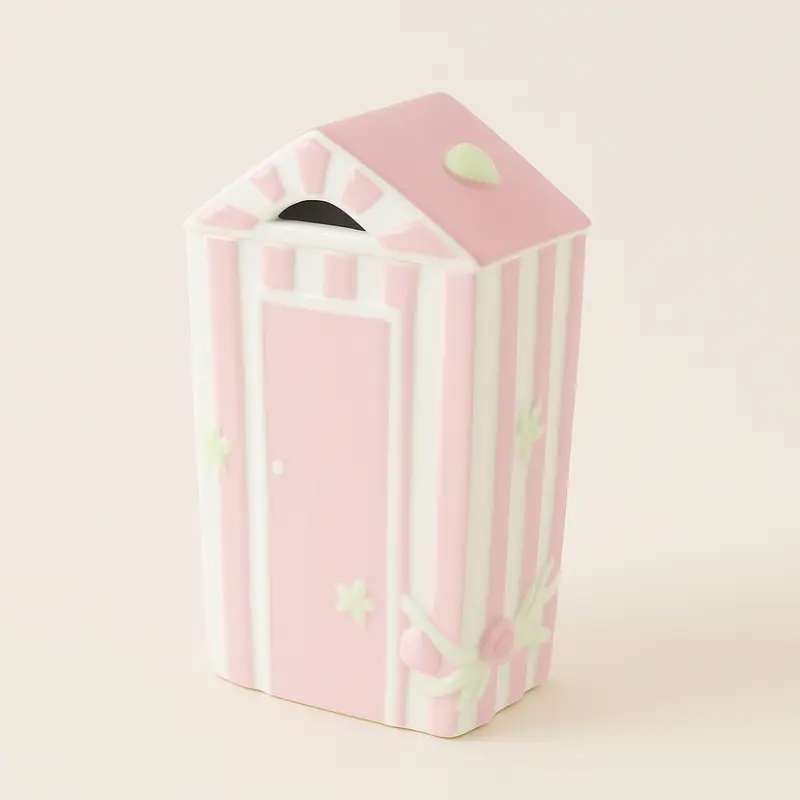 Ad Creation Scatola Porcellana Cabina Mare 18x10x6 cm