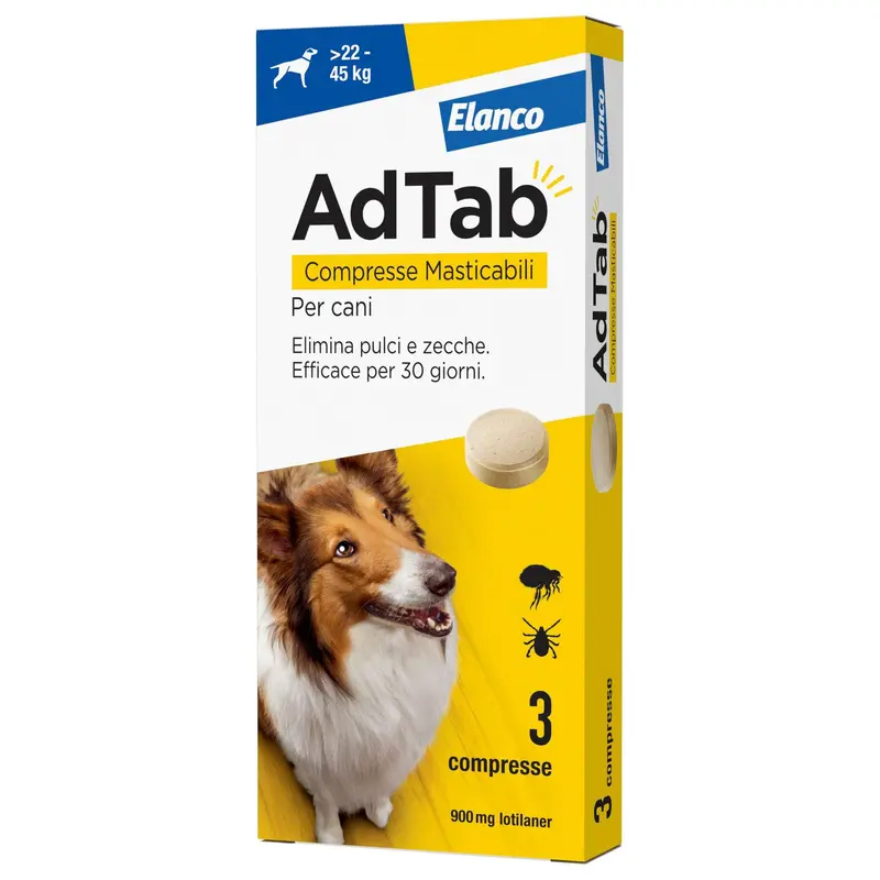 Adtab Compresse Masticabili Per Cani 22 - 45 Kg
