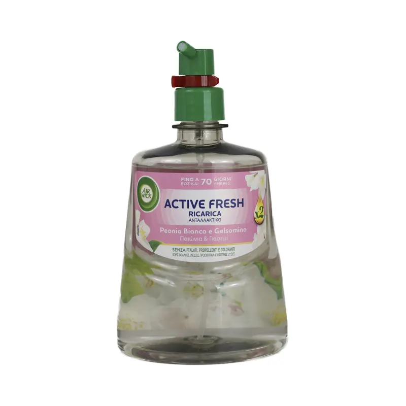 AIRWICK ACTIVE FRESH RICARICA PER DIFFUSORE AUTOMATICO FRAGRANZA PEONIA BIANCA E GELSOMINO 228 ML