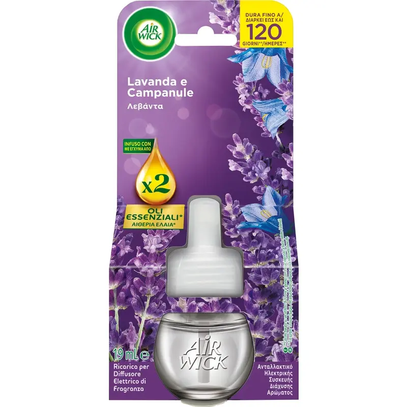 AIRWICK RICARICA DIFFUSORE ELETTRICO FRAGRANZA LAVANDA E CAMPANULE
