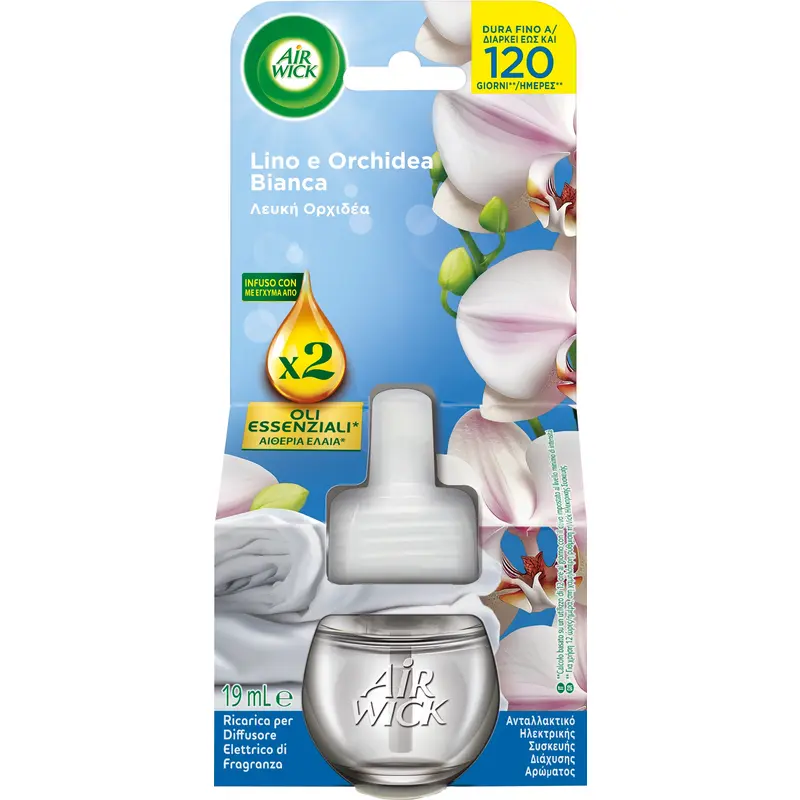 AIRWICK RICARICA DIFFUSORE ELETTRICO FRAGRANZA LINO E ORCHIDEA BIANCA