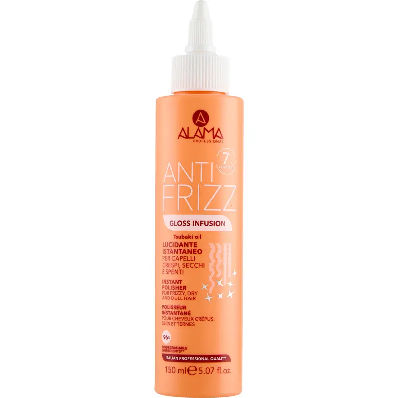 ALAMA ANTI FRIZZ GLOSS INFUSION LUCIDANTE STANTANEO CAPELLI CRESPI e SPENTI 150 ML