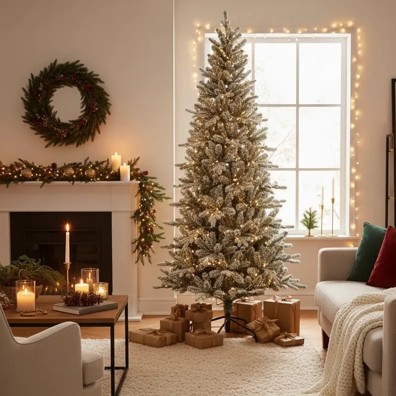 Albero di natale killington innevato h180 | rohome