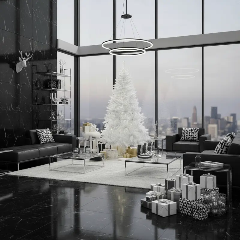 Albero di natale pino imperiale H.210cm bianco | rohome