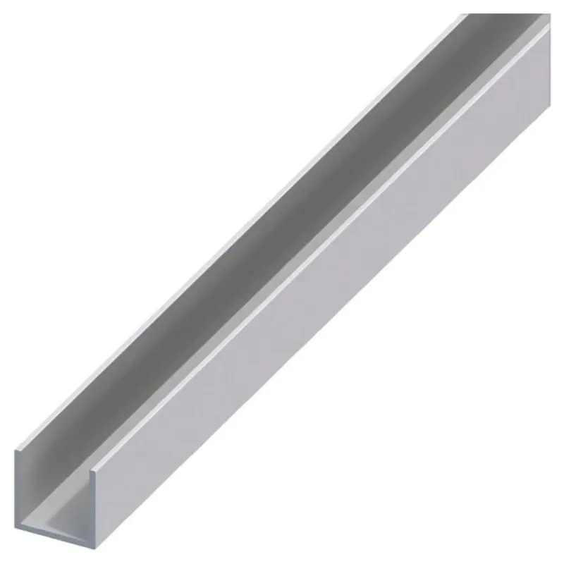 Alfer Profilo A U Alluminio Argento Satinato Mm. 15X10X1 Mt. 2 - 5 Pz