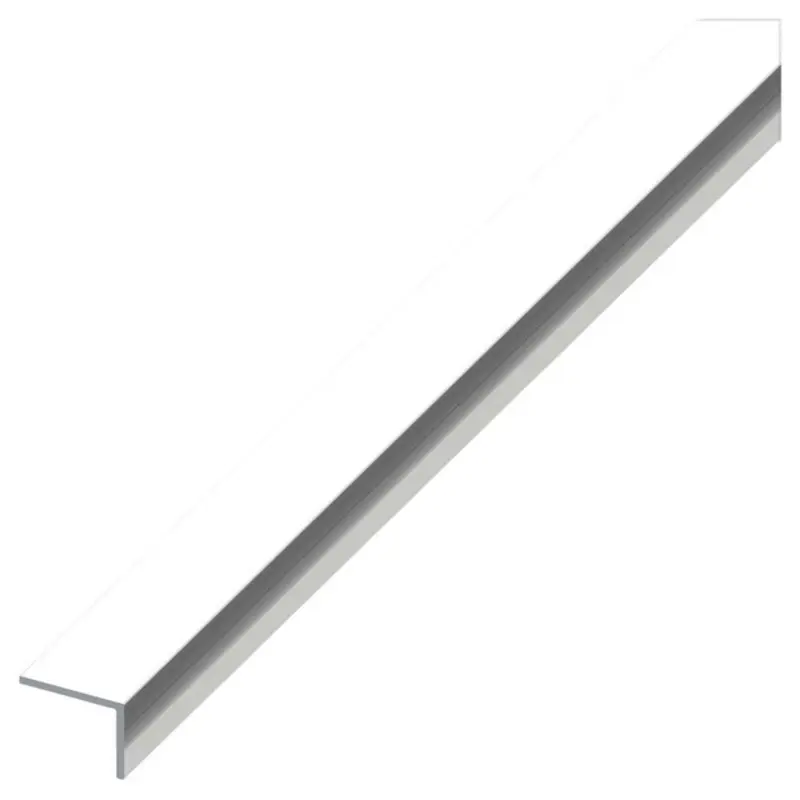 Alfer Profilo Angolare Alluminio (Lati Disuguali) Argento Cromato Mm. 25X20X1 Mt. 2 - 5 Pz