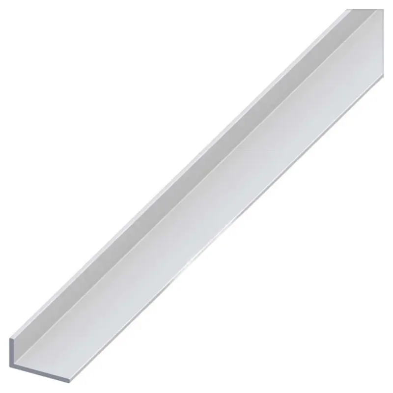 Alfer Profilo Angolare Alluminio (Lati Disuguali) Bianco Mm. 15X10X1 Mt. 2 - 5 Pz