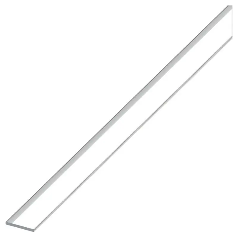 Alfer Profilo Barra Piatta Alluminio Argento Cromato Mm. 30X2 Mt. 1 - 5 Pz