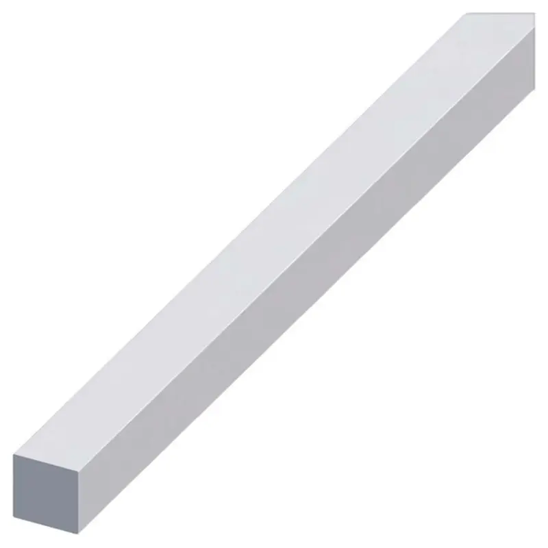 Alfer Profilo Barra Quadrata Alluminio Argento Satinato Mm. 10X10 Mt. 1 - 5 Pz