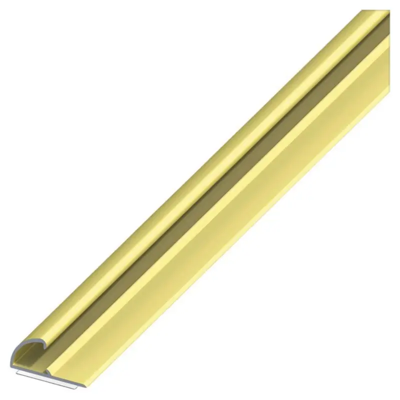 Alfer Profilo Per Bordi Autoadesivo Alluminio Ottone Mm. 26X13 Mt. 1 - 5 Pz