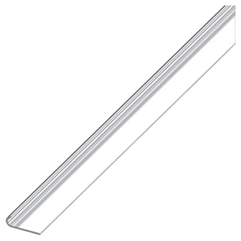 Alfer Profilo Per Bordi Unghietta Alluminio Argento Cromato Mm. 18X5,8X1 Mt. 1 - 5 Pz