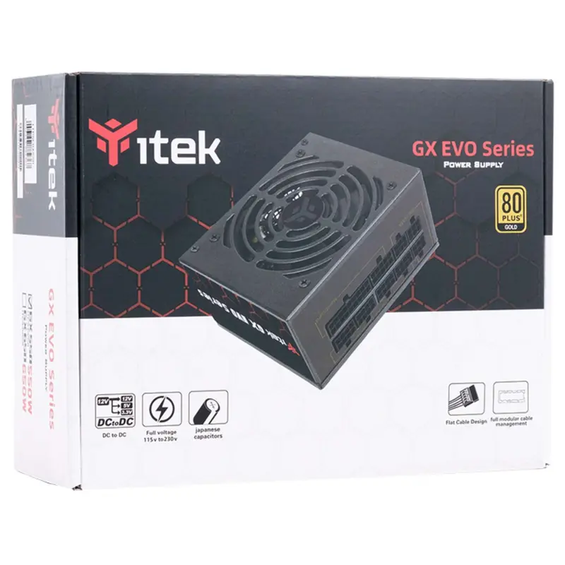 Alimentatore Gxf550 Evo 550 Watt (Itpsegx550) 80 Plus Gold Modulare
