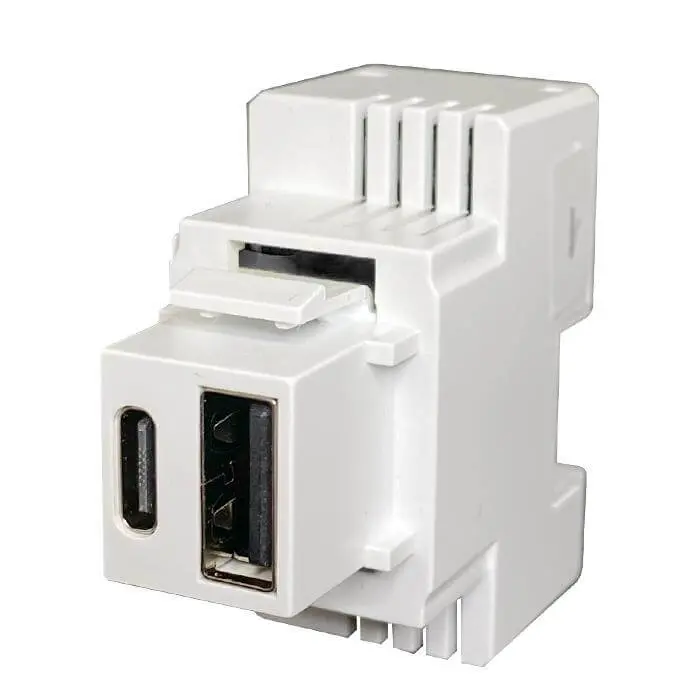 Alimentatore USB Perry USB002B – 20W PD Fast Charge A+C Bianco
