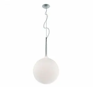 ARTEMIDE CASTORE 35 - Lampada Sospensione Vetro Bianco Ø35cm 150W E27