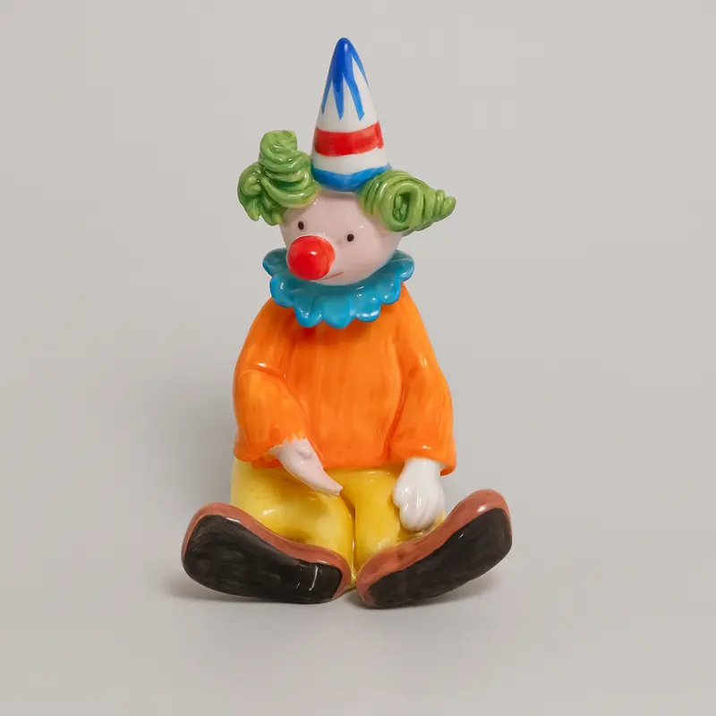 Arthesiana Clown Ceramica Dipinta a Mano 13x9 cm