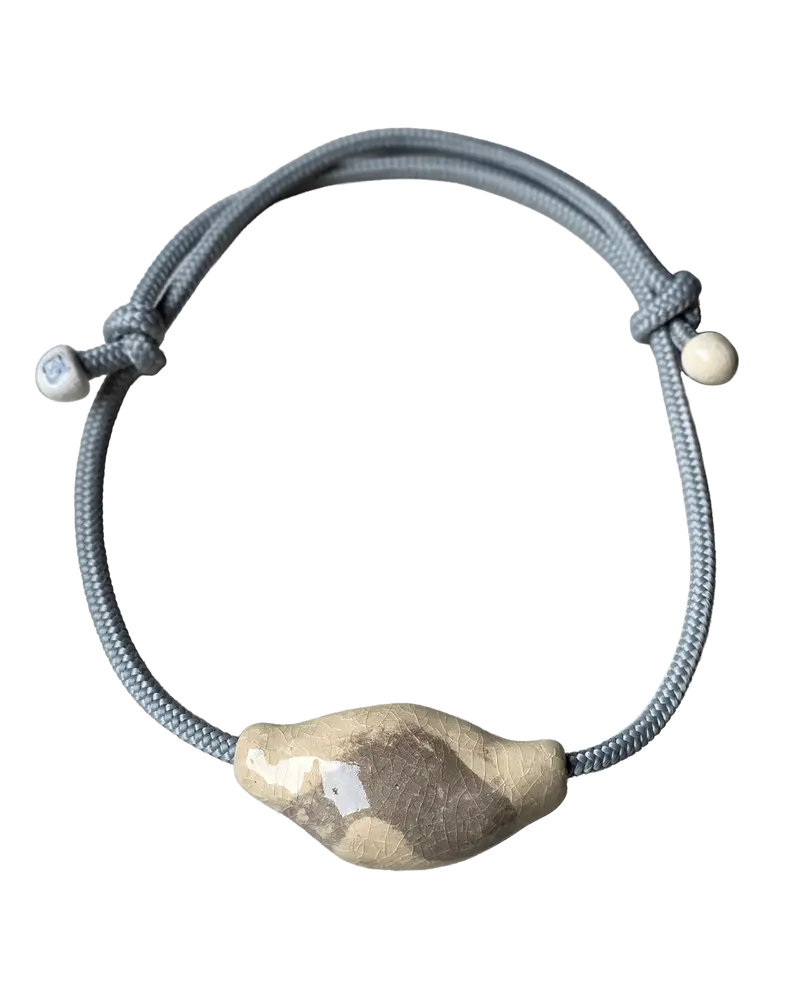 Artisan Ceramic Pendant Necklace - Echo Shelll