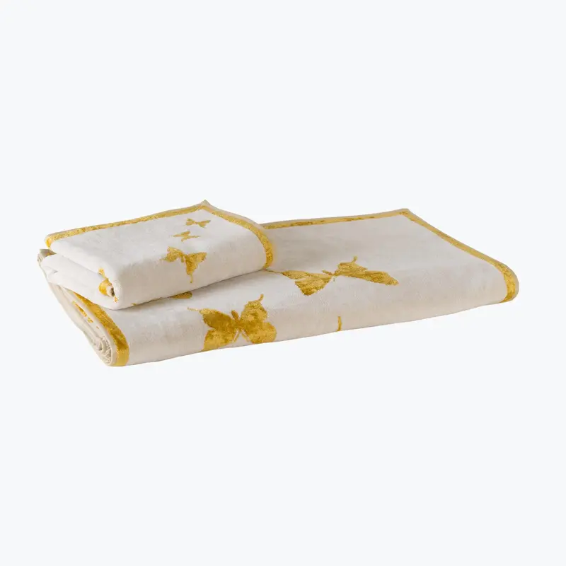 Asciugamano con Ospite Carrara Pesaro-gold Moderno in Spugna