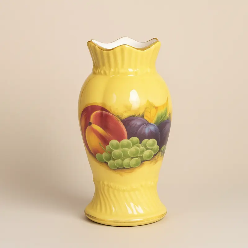 Aynsley – Vaso Candela Orchard Gold in Fine Bone China H.12 cm