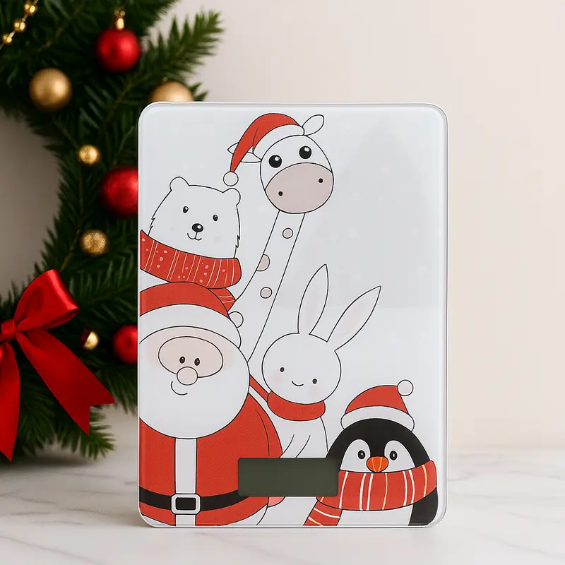Babbomatto Bilancia Digitale Cucina 5Kg Decoro Natale 22x15 cm