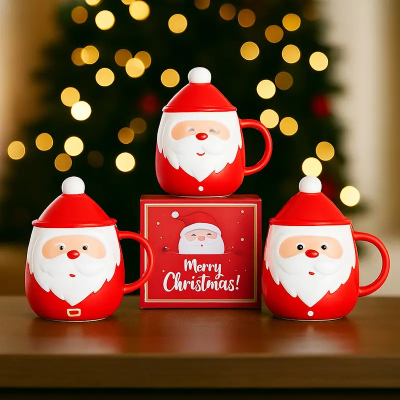 Babbomatto Mug Ceramica Babbo Natale 3 Modelli Assortiti H 10 cm