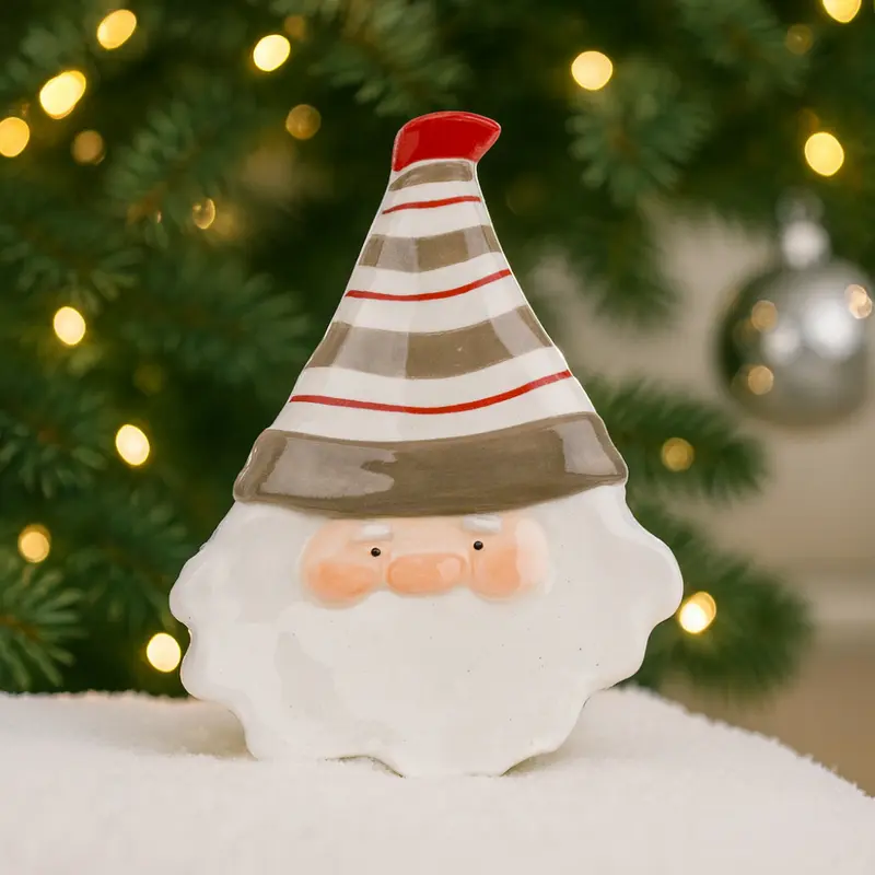 Babbomatto Poggiamestolo Babbogrigio in Ceramica 26cm