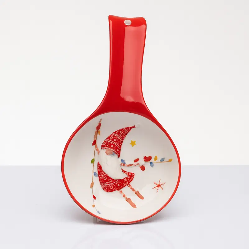 Babbomatto Poggiamestolo Gnomi Ceramica 24x12.5 cm