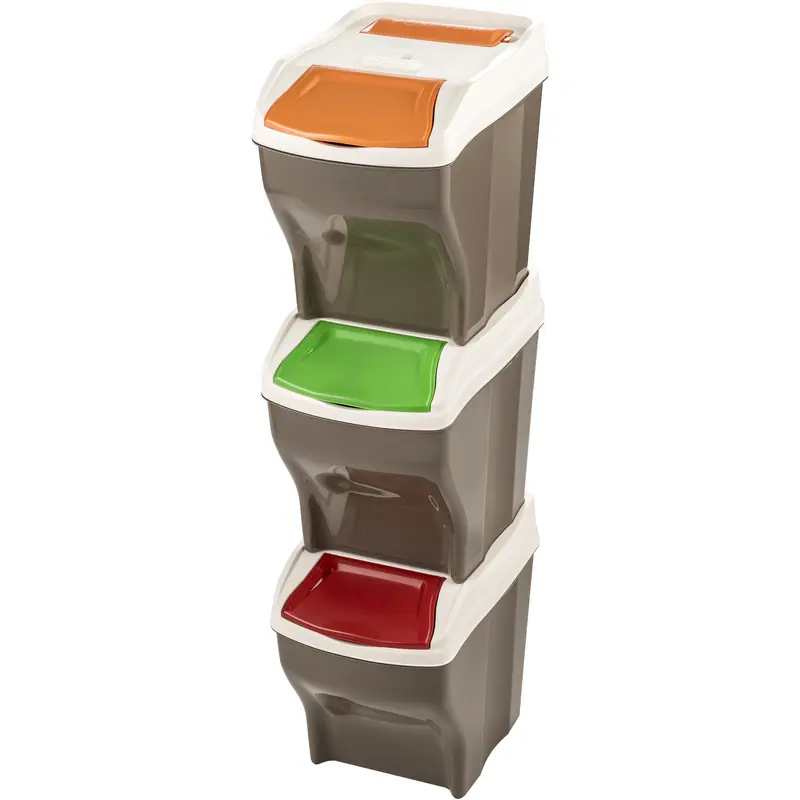 BAMA POKER PLUS SET 3 PEZZI CAPACITA' 27 LT RACCOLTA DIFFERENZIATA