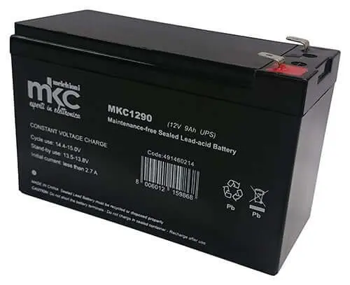 Batteria Ricaricabile Piombo Melchioni 491460214 12V 9Ah - Terminale Faston 6,3mm
