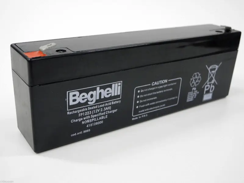 BEGHELLI    8665    BATTERIA RICARICABILE PIOMBO 12VDC 2,3AH