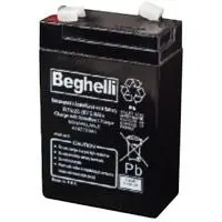 BEGHELLI 8799 BATTERIA RICARICABILE AL PIOMBO 6VDC 2.8AH
