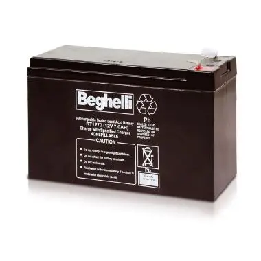 BEGHELLI 8805 - Batteria Ricaricabile Piombo 12V 7Ah Professionale UPS