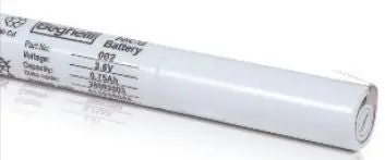 BEGHELLI 8816H - Batteria Ricaricabile Nichel-Cadmio 3,6V 1,2Ah Professionale
