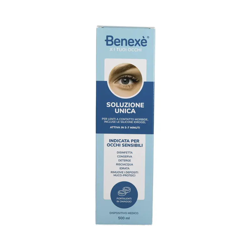 BENEXE' SOLUZIONE UNICA PER LENTI 500 ML + PORTALENTI OMAGGIO