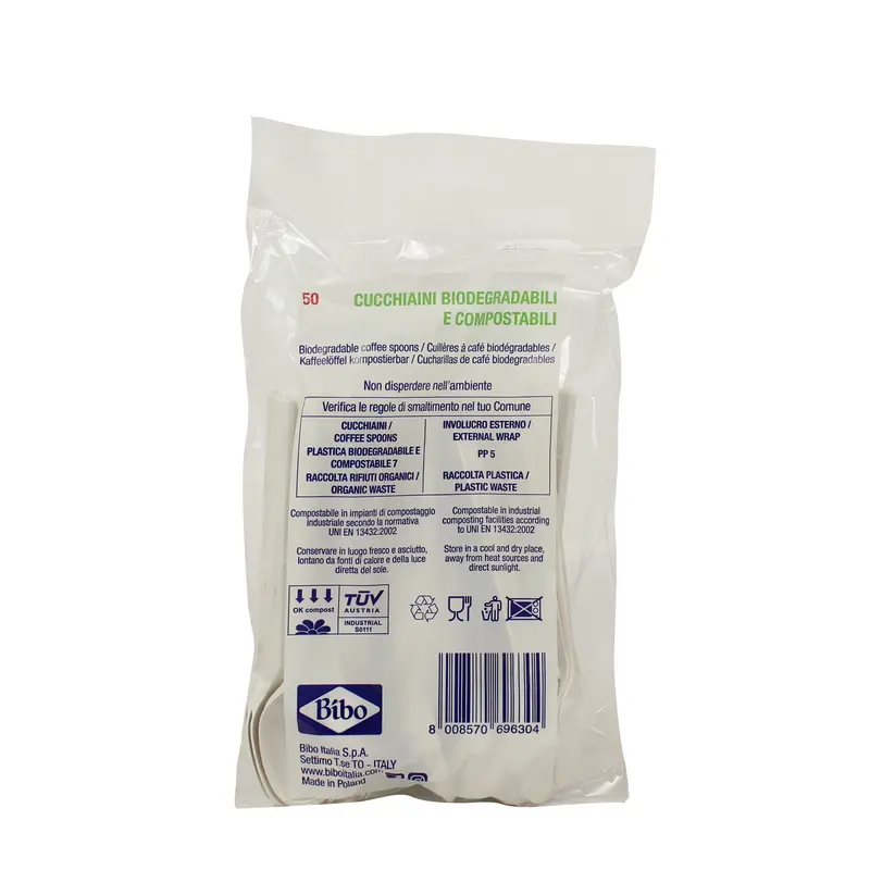 BIBO NATURAL 50 CUCCHIAINI COMPOSTABILI