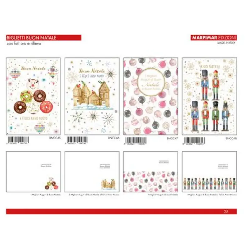 Biglietti Buon Natale Con Foil Oro E Rilievo Abncc11 X12