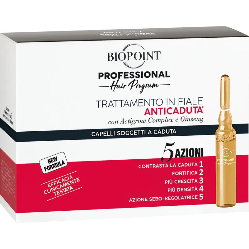 BIOPOINT PROFESSIONAL PERSONAL 10 FIALE DA 7 ML TRATTAMENTO ANTICADUTA RINFORZANTE 5 AZIONI CAPELLI SOGGETTI A CADUTA