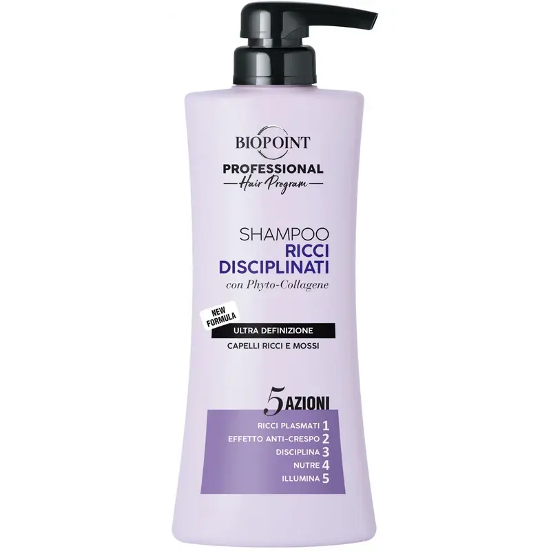 BIOPOINT PROFESSIONAL RICCI DISCIPLINATI SHAMPOO 5 AZIONI FORMULA ULTRA DEFINIZIONE CAPELLI RICCI E MOSSI 400 ML
