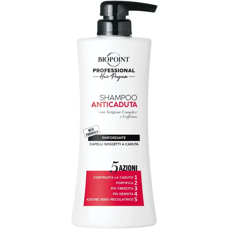 BIOPOINT PROFESSIONAL SHAMPOO ANTICADUTA RINFORZANTE 5 AZIONI CAPELLI SOGGETTI A CADUTA 400 ML