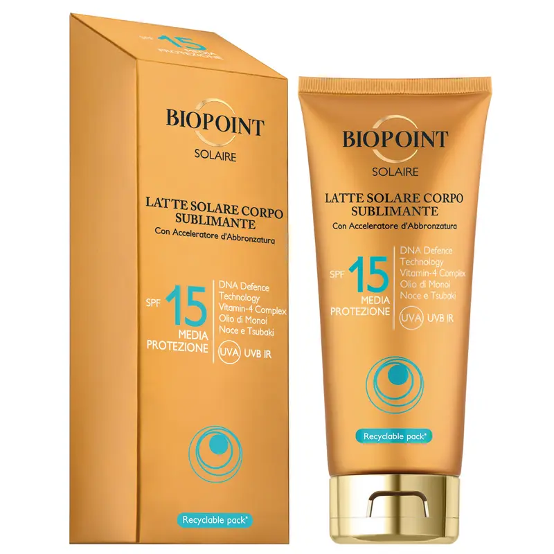 BIOPOINT SOLAIRE LATTE CORPO SUBLIMANTE SPF15 TUBO 200 ML