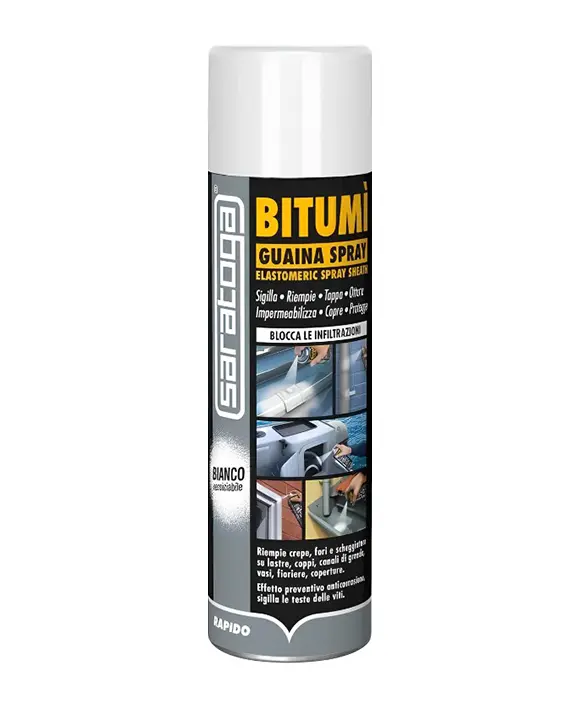 BITUMI' Guaina Spray Colore Bianco ml 500 - Saratoga
