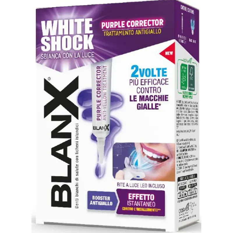 BLANX WHITE SHOCK SBIANCA CON LA LUCE LED TRATTAMENTO PURPLE ANTIGIALLO 20 ML