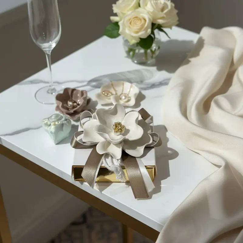 Bomboniera scatola porta confetti con peonia grande | Rohome